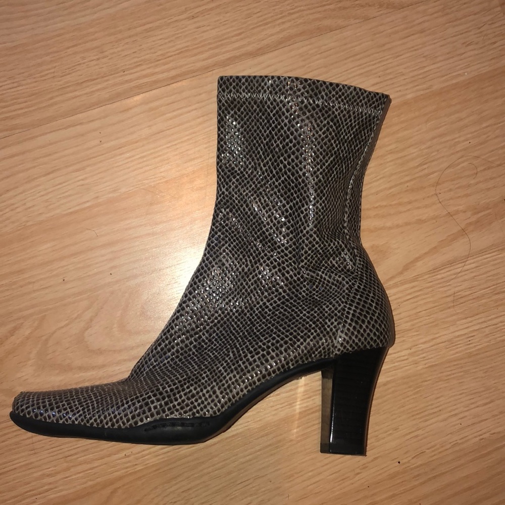 COPY - Faux Snake Skin Boots, Size 7.5